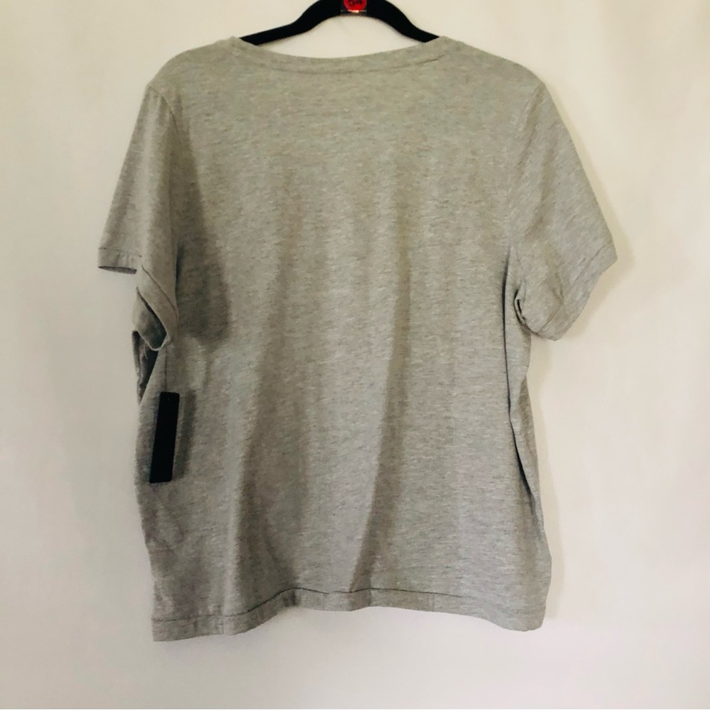 T Shirt Scull Print Size  1X  Gray Butterfly Orange - Picture 2 of 5